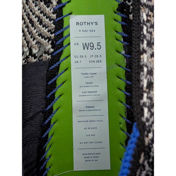 Rothy's Square Tweed Limited Edition Midnight Edition US Size 9.5 Pink Insole - Picture 8 of 10